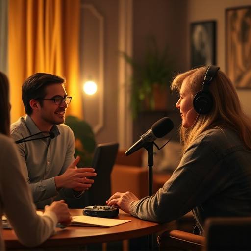 Image representing the importance of storytelling in podcasting, illustrating engaging narratives.