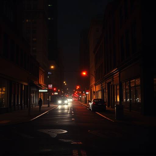 Podcast cover art for 'Crime Scene Chronicles', displaying a darkened city street.